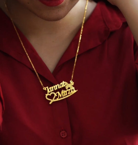 Heart shaped butterfly necklace