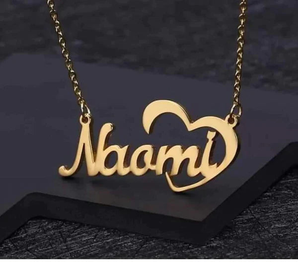 Stylish Name Necklace heart-shaped